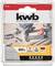 'KWB Germany GmbH' 600 gwoździ, 6,1 x 26 mm, typ 055, odpowiednie do profesjonalnego użycia. Opakowanie przedstawia obraz pistoletu do gwoździ.