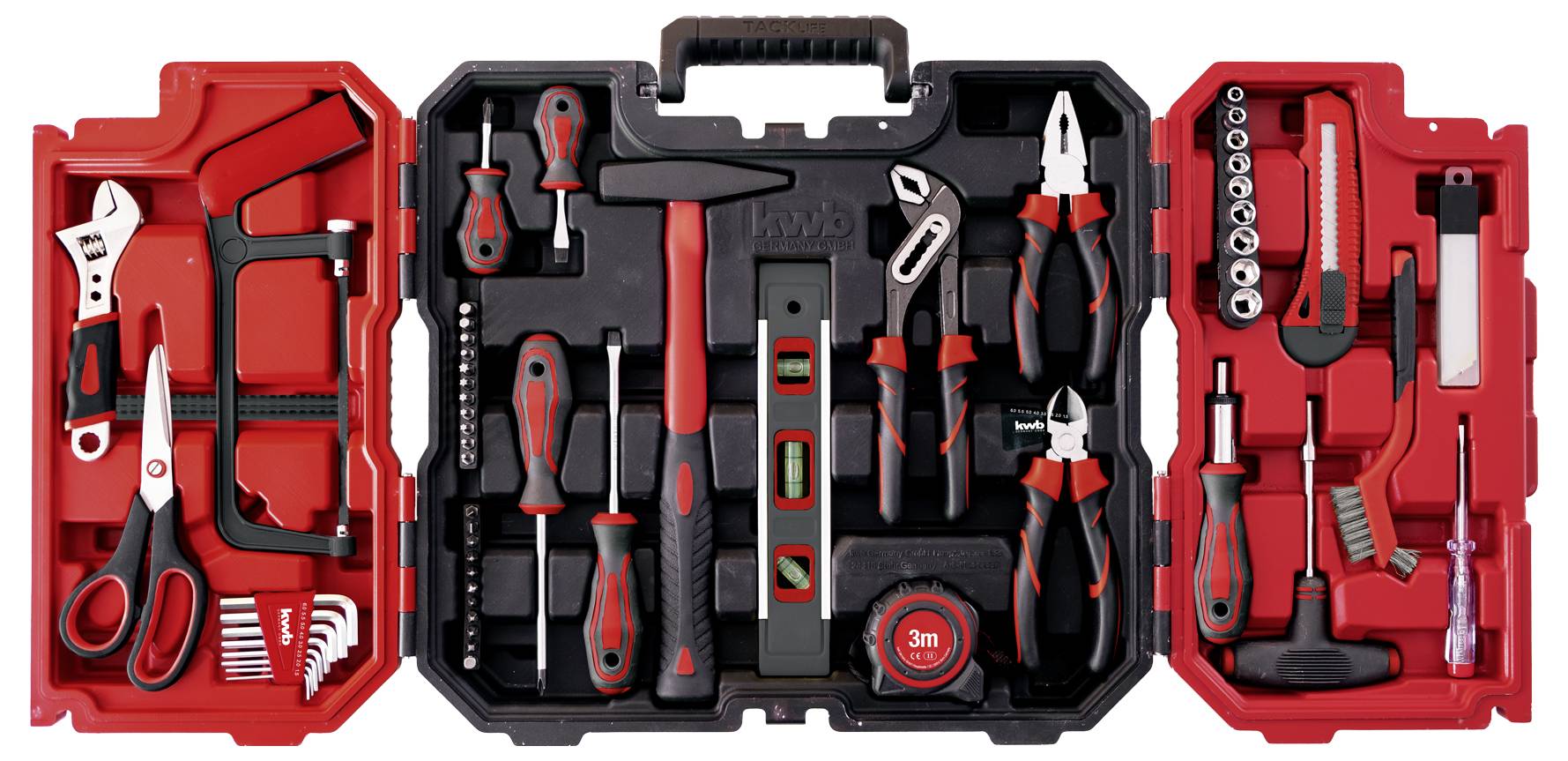Кейс для інструментів з аксесуарами kwb 370620