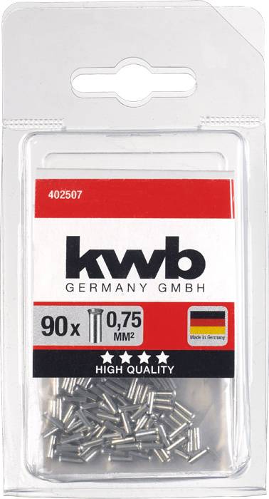 Трубчатый клеммный разъем kwb 402507, 0,75 мм², 90 шт.