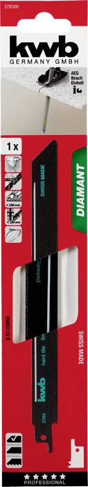 Алмазні шабельні пилки для обробки плитки та кераміки kwb 578300 1 шт.