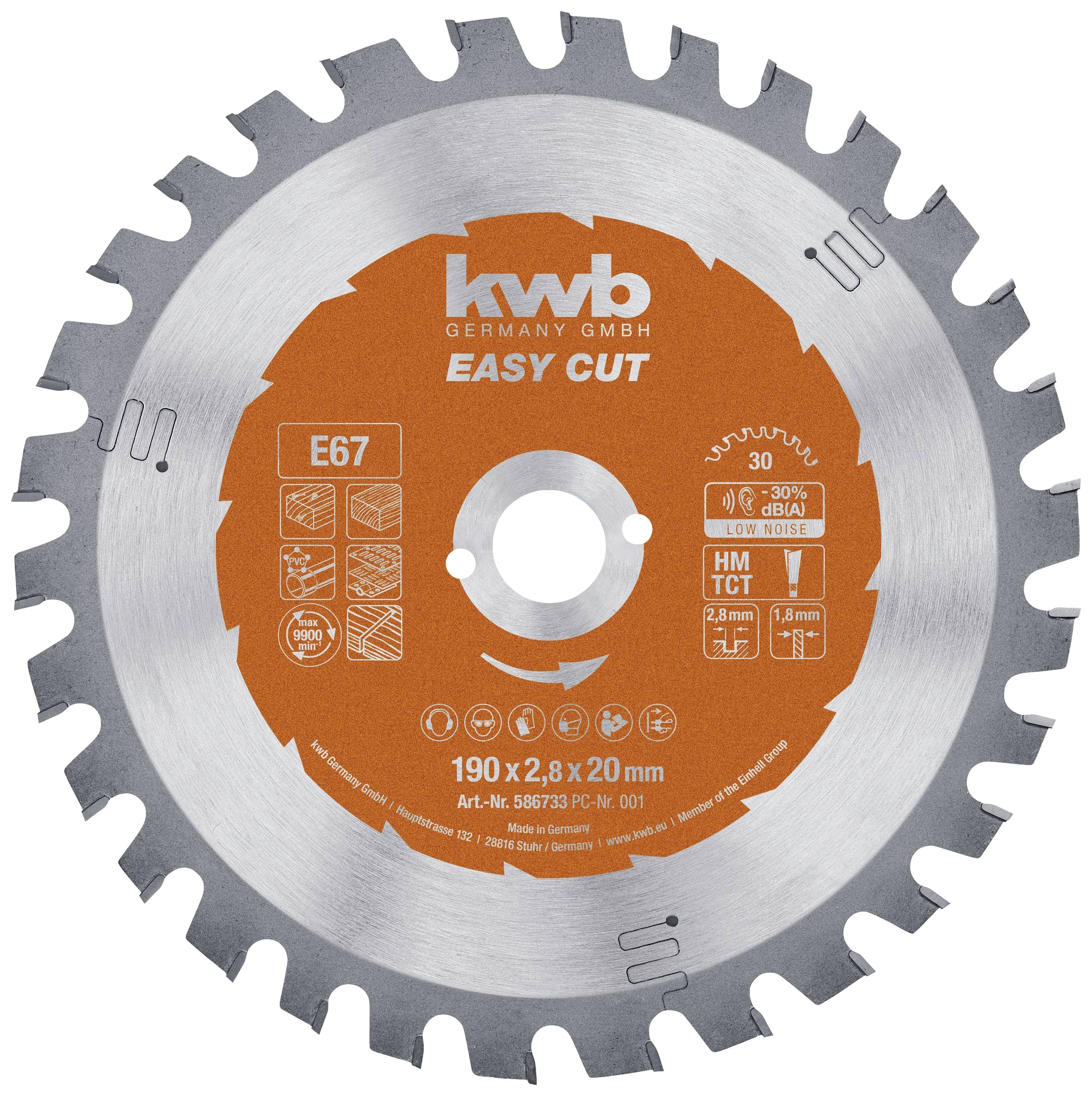 Tarcza tnąca kwb 190 x 20 mm 1 szt.