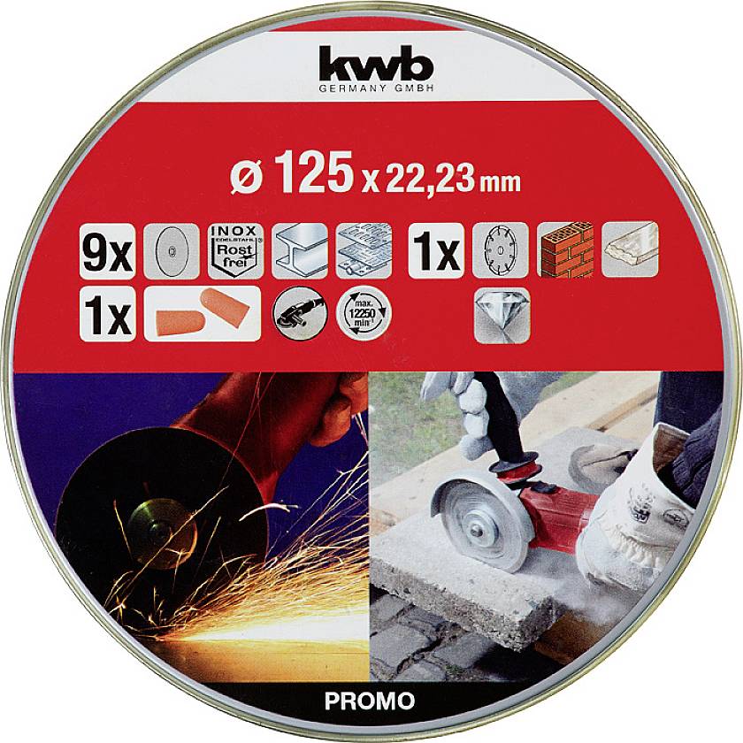Комплект відрізних дисків kwb 712032 125 мм 10 шт.
