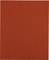 Prostokątny, czerwony arkusz papieru ściernego o jednorodnej, ziarnistej strukturze, powszechnie stosowany do szlifowania różnych powierzchni.