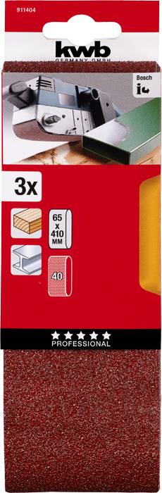 Комплект наждачних стрічок kwb 911404 410 мм 3 шт.