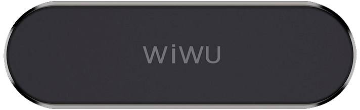 Czarny, owalny obiekt z napisem 'wiWU' widoczny na środku.