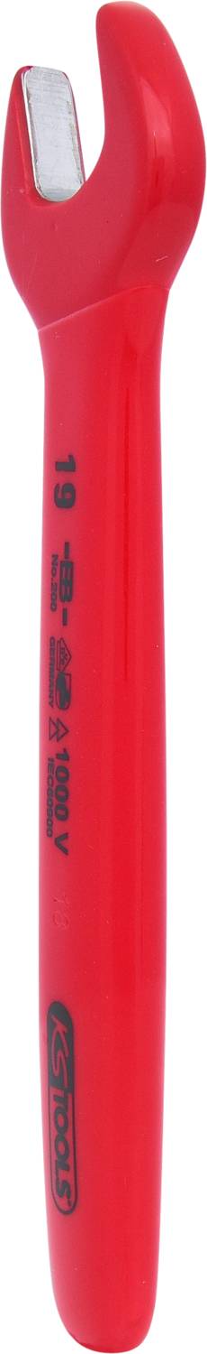 Czerwony klucz nastawny z izolowanym uchwytem. Oznaczony '1000V' oraz 'ASTRO' do prac elektrycznych.