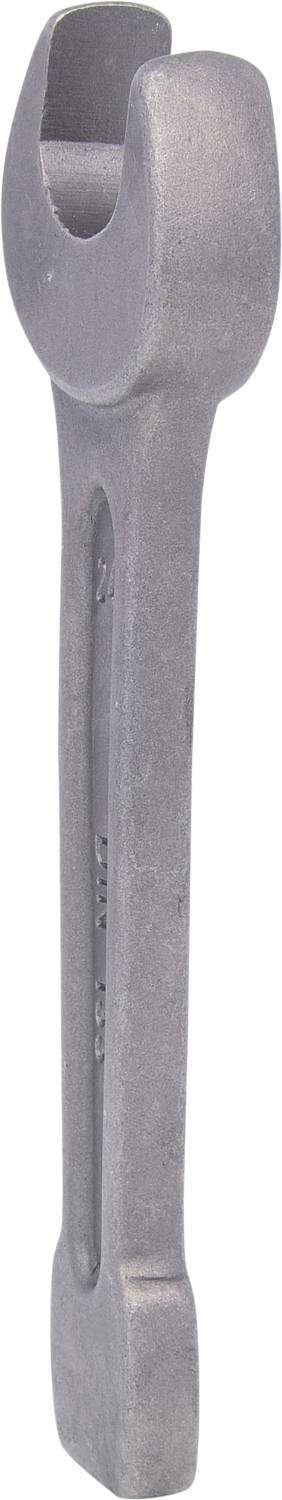 Metalowy klucz dynamometryczny stojący w pozycji pionowej.