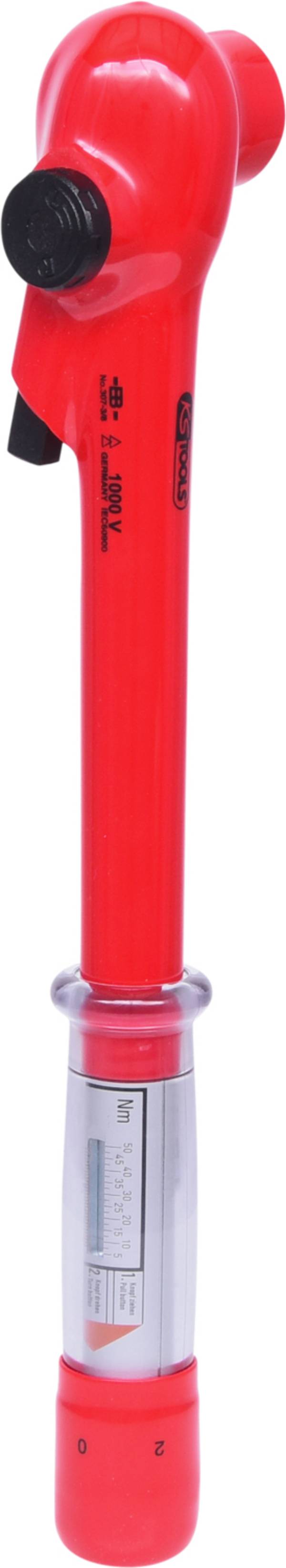 Klucz dynamometryczny 3/8" z izolacją ochronną i odwracalną grzechotką, 5-50 Nm KS Tools 117.3810
