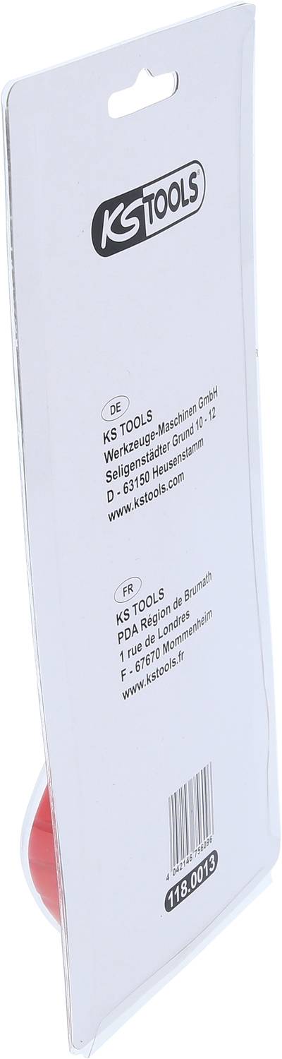 Opakowanie prezentuje logo 'KS Tools' i zawiera dane kontaktowe firmy w Niemczech i Francji.