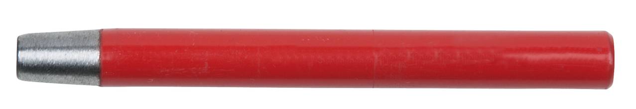 Czerwono-czarny marker permanentny leży poziomo na białym tle.