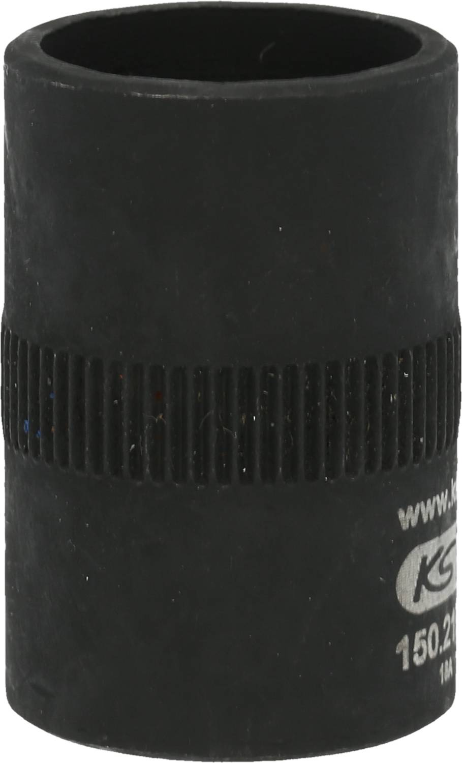 Czarny, cylindryczny wąż gumowy, prawdopodobnie element systemu mechanicznego lub hydraulicznego.