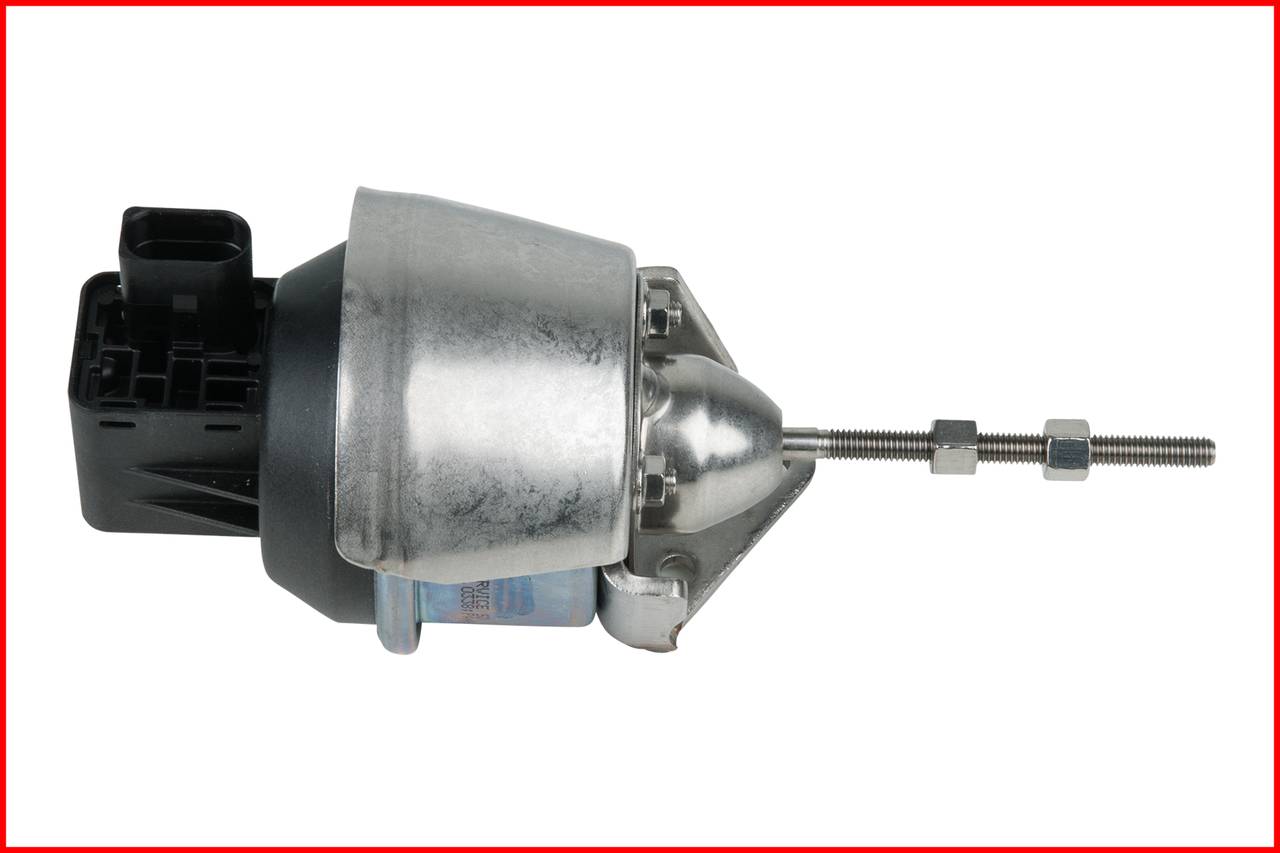 Metalowo-plastikowe urządzenie z ostrym wkrętem na jednym końcu. Wygląda na element mechaniczny samochodu.