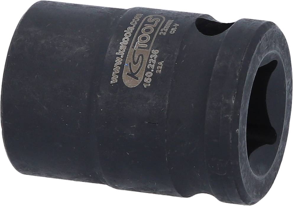 Duży czarny nasadowy klucz udarowy z oznaczeniem producenta i numerem produktu, przeznaczony do ciężkich zastosowań.