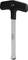Klucz nasadowy z grzechotką z uchwytem T, wyposażony w czarną rękojeść z tworzywa sztucznego i srebrny trzon, przeznaczony do nasadek o rozmiarze 1/2 cala.