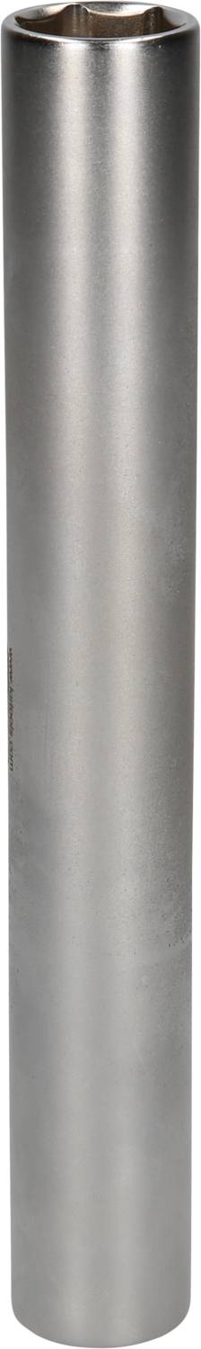 Cylindryczny obiekt metalowy, ustawiony pionowo, o gładkiej, srebrnej powierzchni.