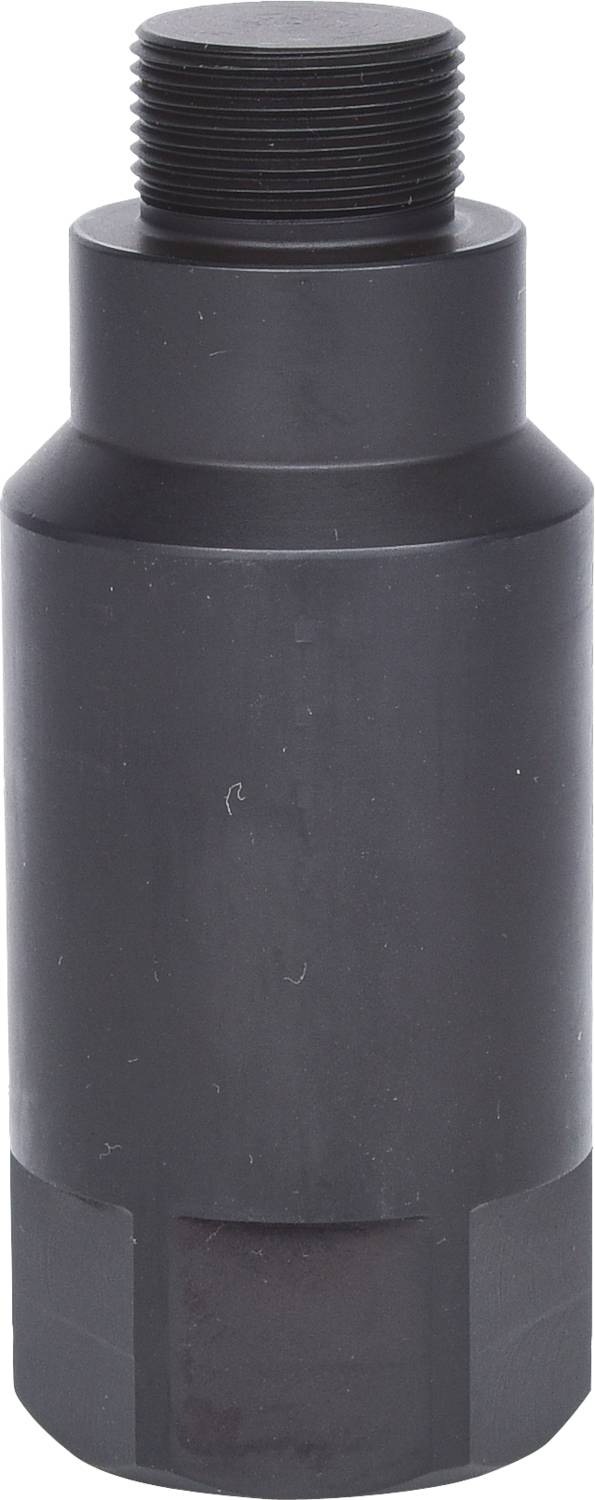 Cylindryczny, czarny metalowy element z gwintem na górze.