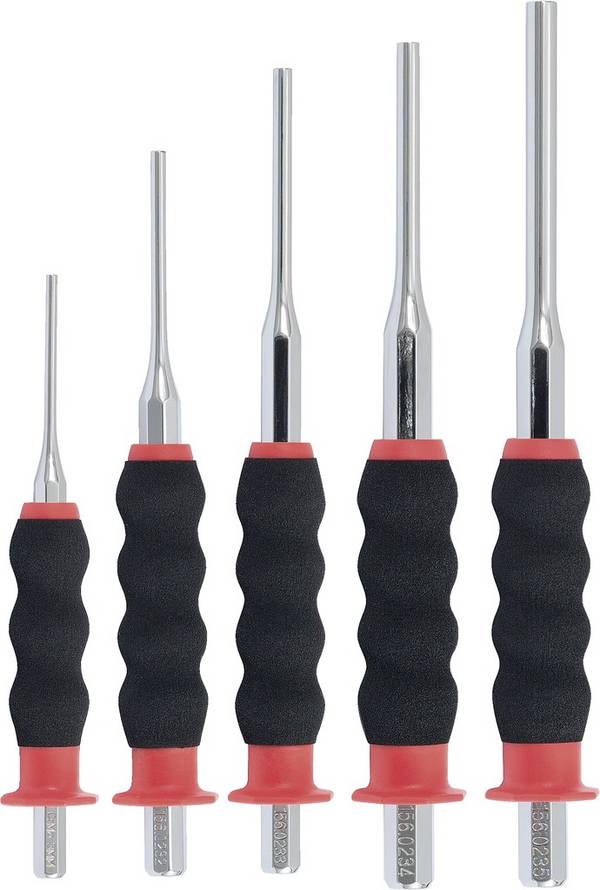 Zestaw dziurkaczy, CrMo, 5-częściowy cylindryczny KS Tools 156.0230 1 szt.