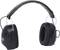 Czarne nauszniki ochronne z wyściełanymi muszlami i regulowanym pałąkiem. Zaprojektowane do redukcji hałasu.