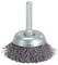 Okrągła szczotka metalowa z krótkim, prostym uchwytem. Używana do usuwania rdzy lub czyszczenia powierzchni.