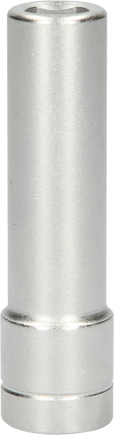 Metalowy cylinder o płaskiej podstawie i gładkiej powierzchni.