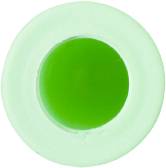 Jasnozielony, okrągły pojemnik z ciemniejszym zielonym środkiem, widziany z góry, przypominający naczynie laboratoryjne.