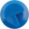 Niebieski, okrągły obiekt z klinowatym wybrzuszeniem pośrodku, które wygląda jak wycięty kawałek koła.
