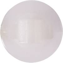 Okrągły, przezroczysty obiekt z matową teksturą w centrum. Materiał wydaje się gładki i refleksyjny.