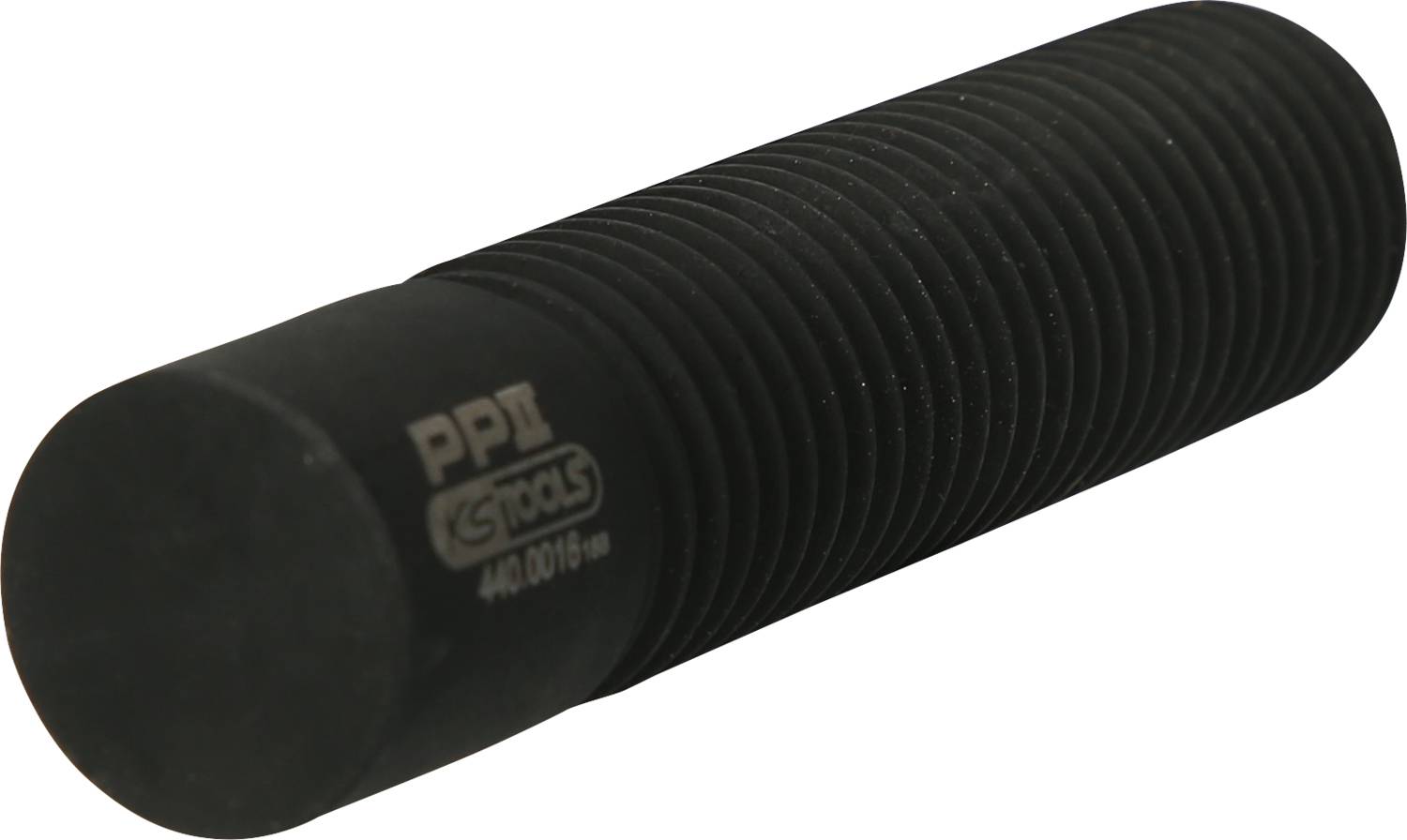 Czarny metalowy sworzeń gwintowany, o kształcie cylindrycznym, oznaczony napisem 'PPIII' oraz 'CS Tools 480.0016' na boku.