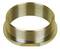 Metalowy pierścień gwintowany, w kolorze złotym, z koncentrycznymi rowkami; prawdopodobnie część systemu mechanicznego lub rurowego.