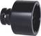 Czarny, cylindryczny element metalowy z otworami i złączem wtykowym. Prawdopodobnie stosowany w zastosowaniach mechanicznych.