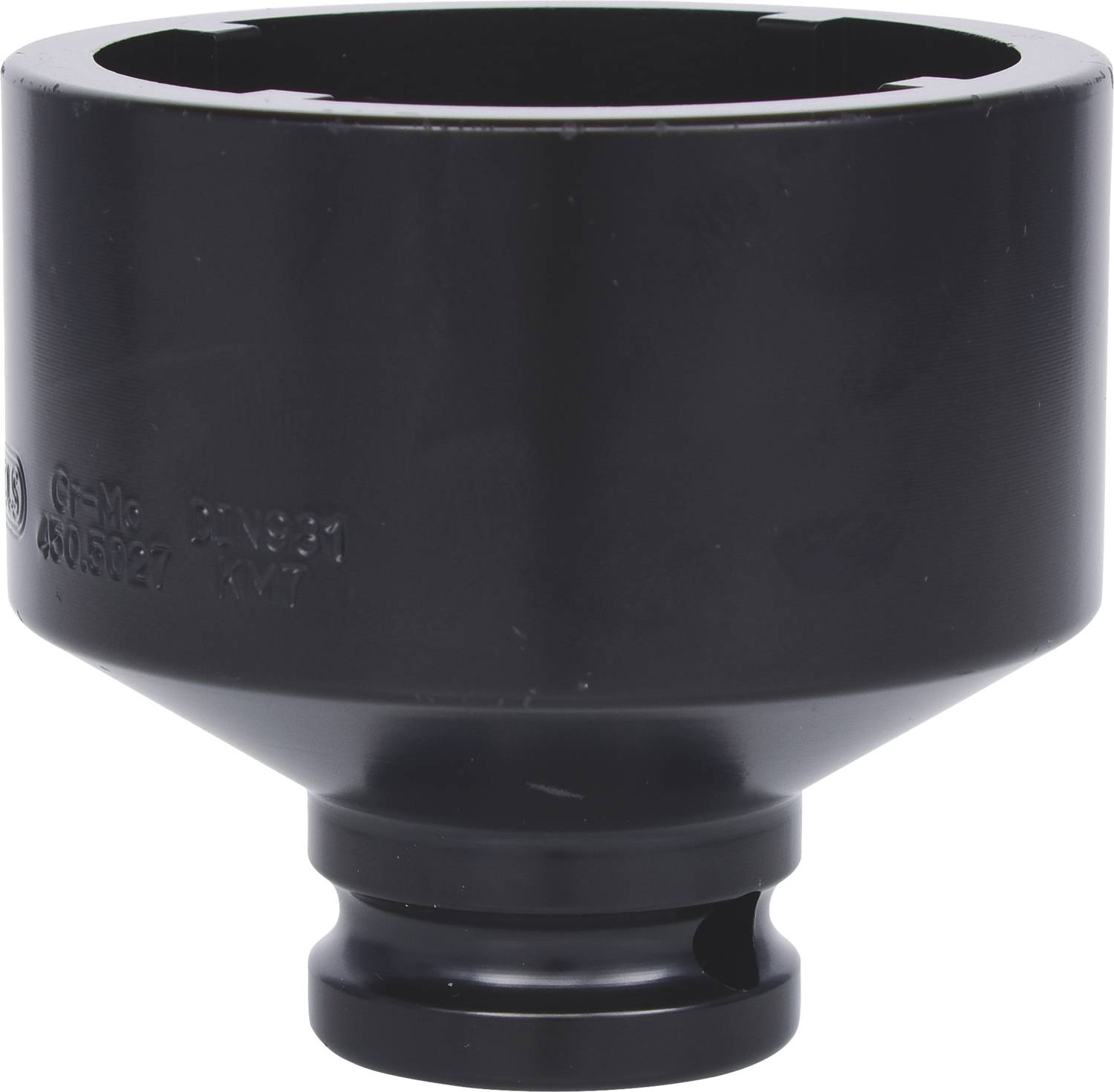 Czarne metalowe złączki stożkowe, o szerszym otworze u góry i węższym u dołu. Stosowane w przemysłowych połączeniach rurowych.