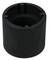 Czarny, cylindryczny element z tworzywa sztucznego z czterema wcięciami na górnej powierzchni, prawdopodobnie końcówka narzędziowa.