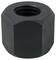 Sześciokątna nakrętka ze stali czarnej, widok z boku, ukazujący gwint wewnętrzny.