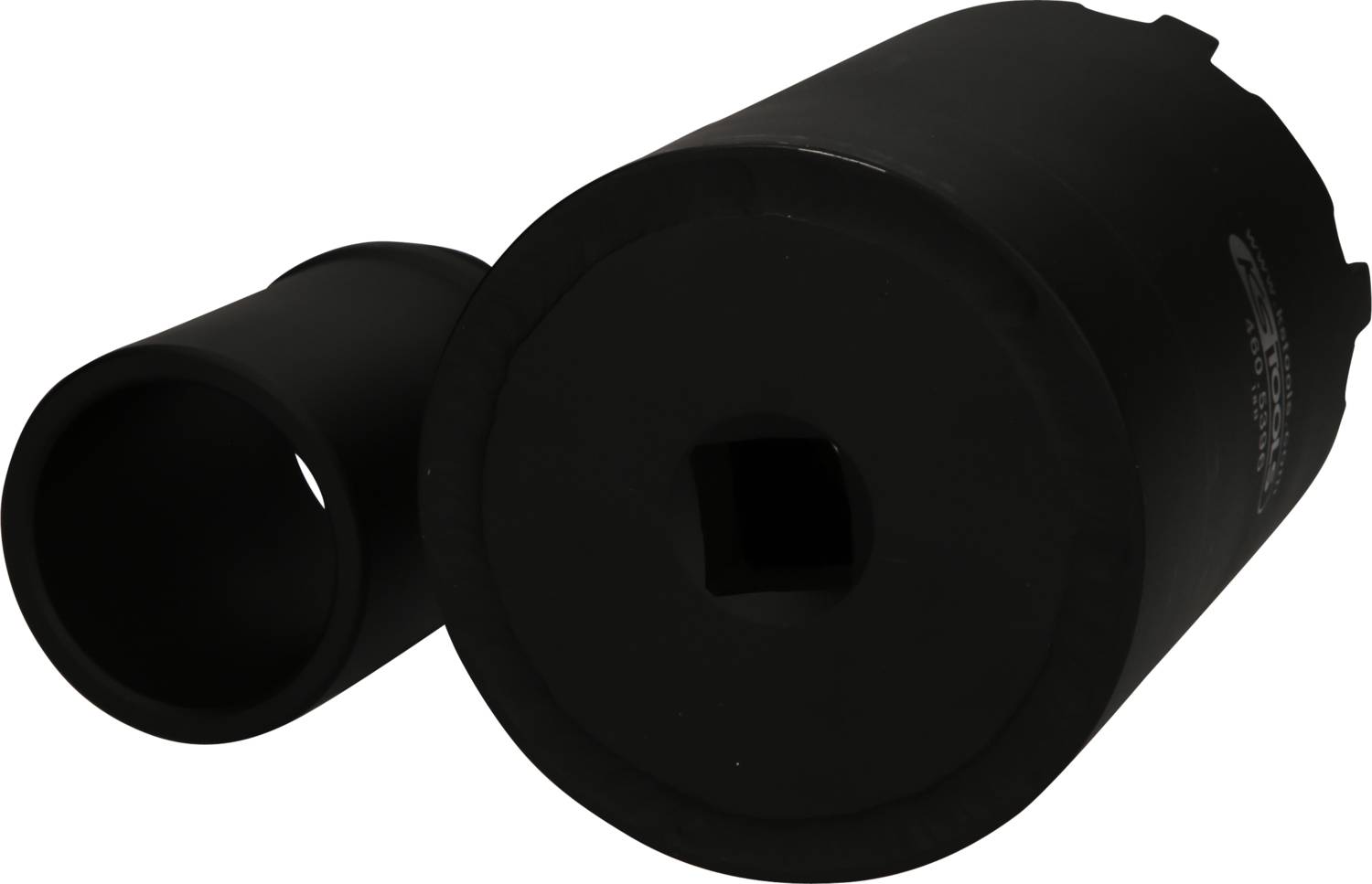 Dwa czarne cylindryczne narzędzia, prawdopodobnie do usuwania filtrów oleju. Jeden jest większy, drugi mniejszy.