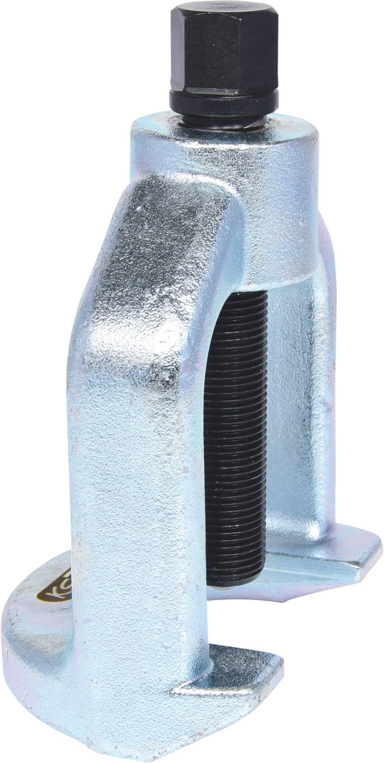 Metalowy ściągacz z mechanizmem śrubowym, stosowany do usuwania lub odkręcania elementów stałych, takich jak przeguby kulowe lub łożyska.