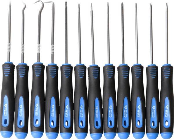 Zestaw haczyków i wkrętaków, 12 szt Brilliant Tools BT542080
