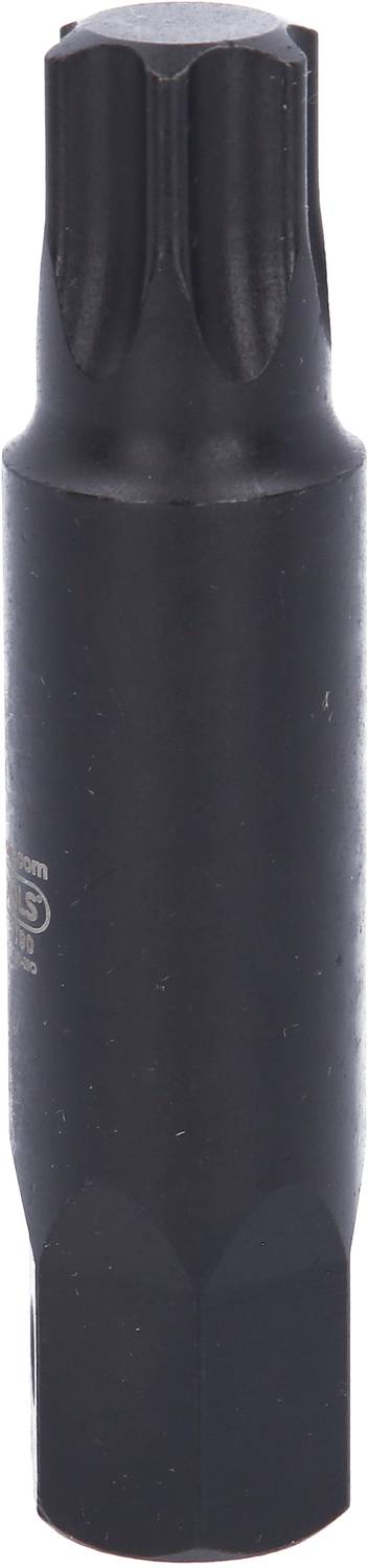 Czarny bit Torx, rozmiar T20, przeznaczony do użycia z wkrętakami. Odpowiedni do precyzyjnych prac mechanicznych.