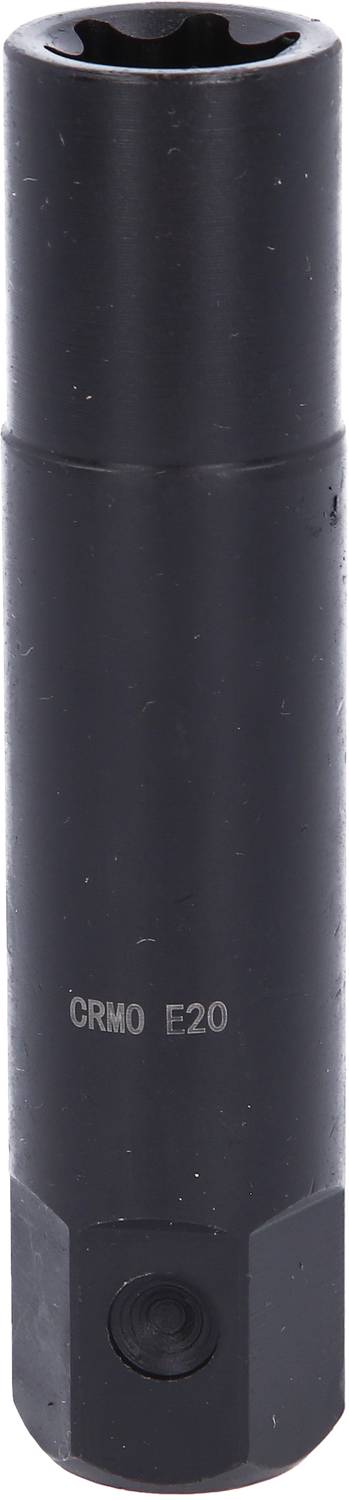 Czarna wtyczka z napisem 'CRMO E20', o kształcie cylindrycznym, odpowiednia do prac mechanicznych lub użycia narzędziowego.