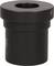 Czarny, cylindryczny adapter metalowy z centralnym otworem na górnej powierzchni.