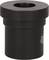 Czarny adapter z tworzywa sztucznego o kształcie cylindrycznym z pustym wnętrzem, odpowiedni do zastosowań technicznych.
