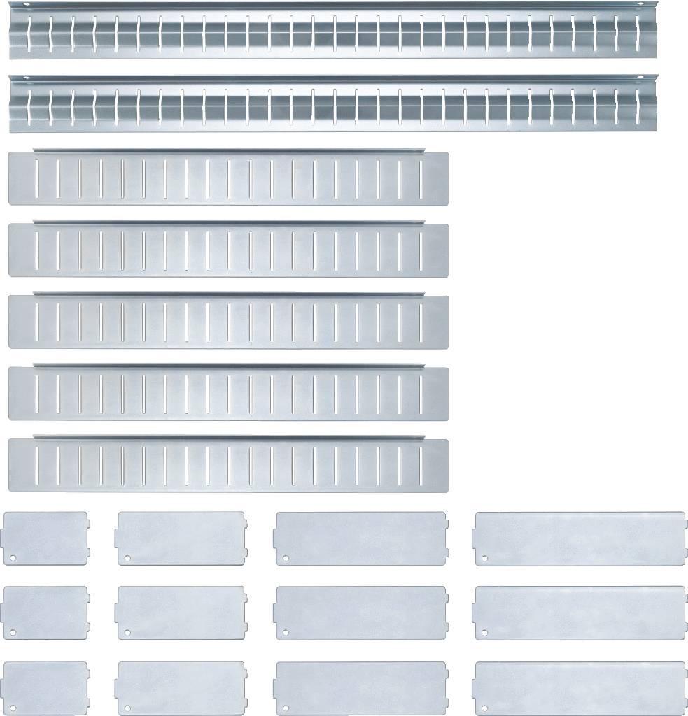 KS Tools 875.9940 Набір роздільників для шухляд, листовий метал, 23 предмети