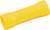 Żółta izolowana osłona złącza kablowego, cylindryczna, przeznaczona do elektrycznego łączenia przewodów w instalacjach.