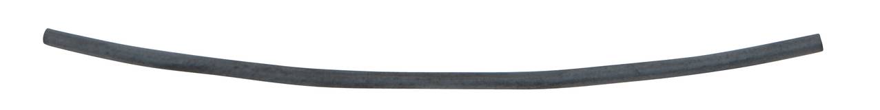 Prosta, zakrzywiona, czarna wstęga na białym tle.