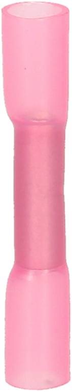 Różowy, cylindryczny złącz kablowy z tworzywa sztucznego, używany do połączeń elektrycznych.