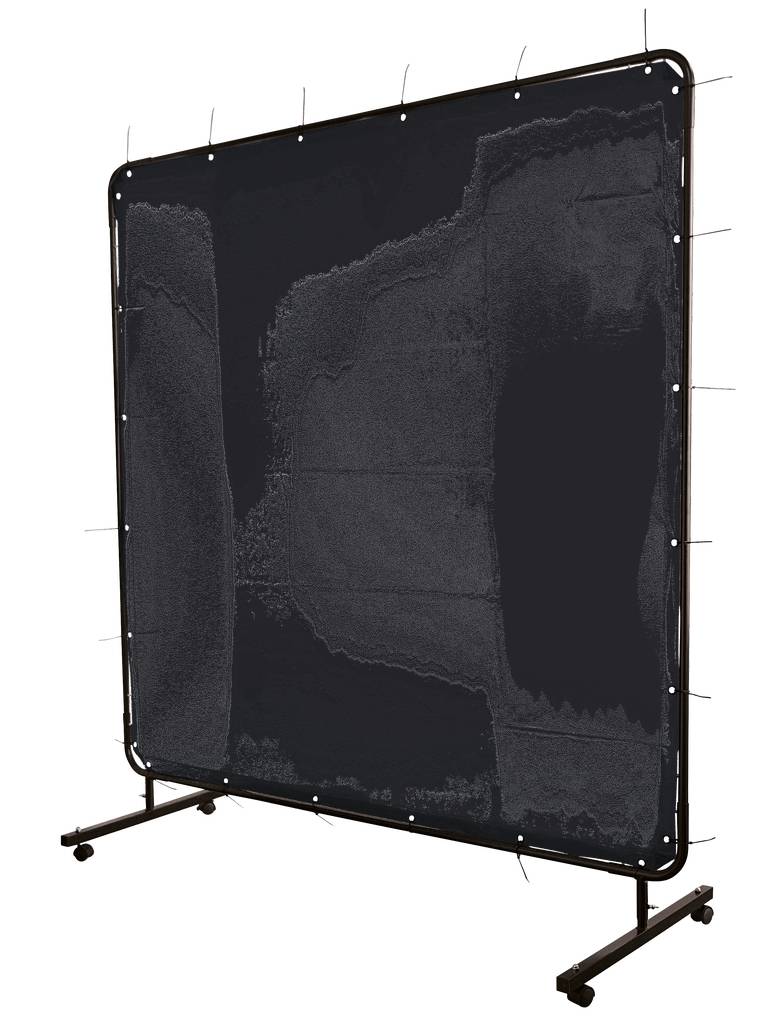 'Mobilna ścianka akustyczna pochłaniająca dźwięki, czarna, do elastycznego podziału przestrzeni i redukcji hałasu w biurach lub salach konferencyjnych.'