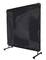 'Mobilna ścianka akustyczna pochłaniająca dźwięki, czarna, do elastycznego podziału przestrzeni i redukcji hałasu w biurach lub salach konferencyjnych.'