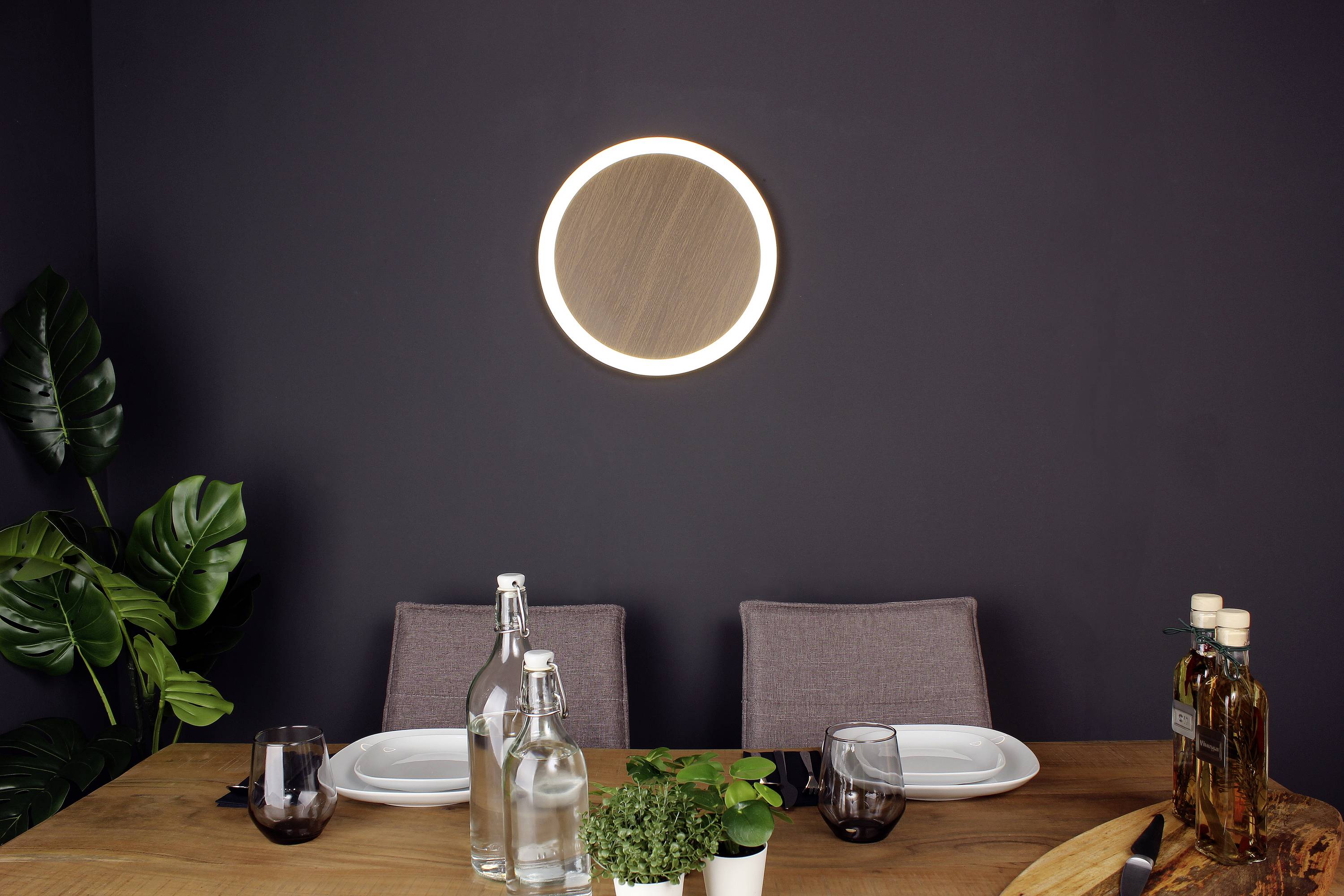 ECO-Light 9053 M WO MOON LED stropní svítidlo LED Energetická třída (EEK2021): E (A - G) 24 W dřevo