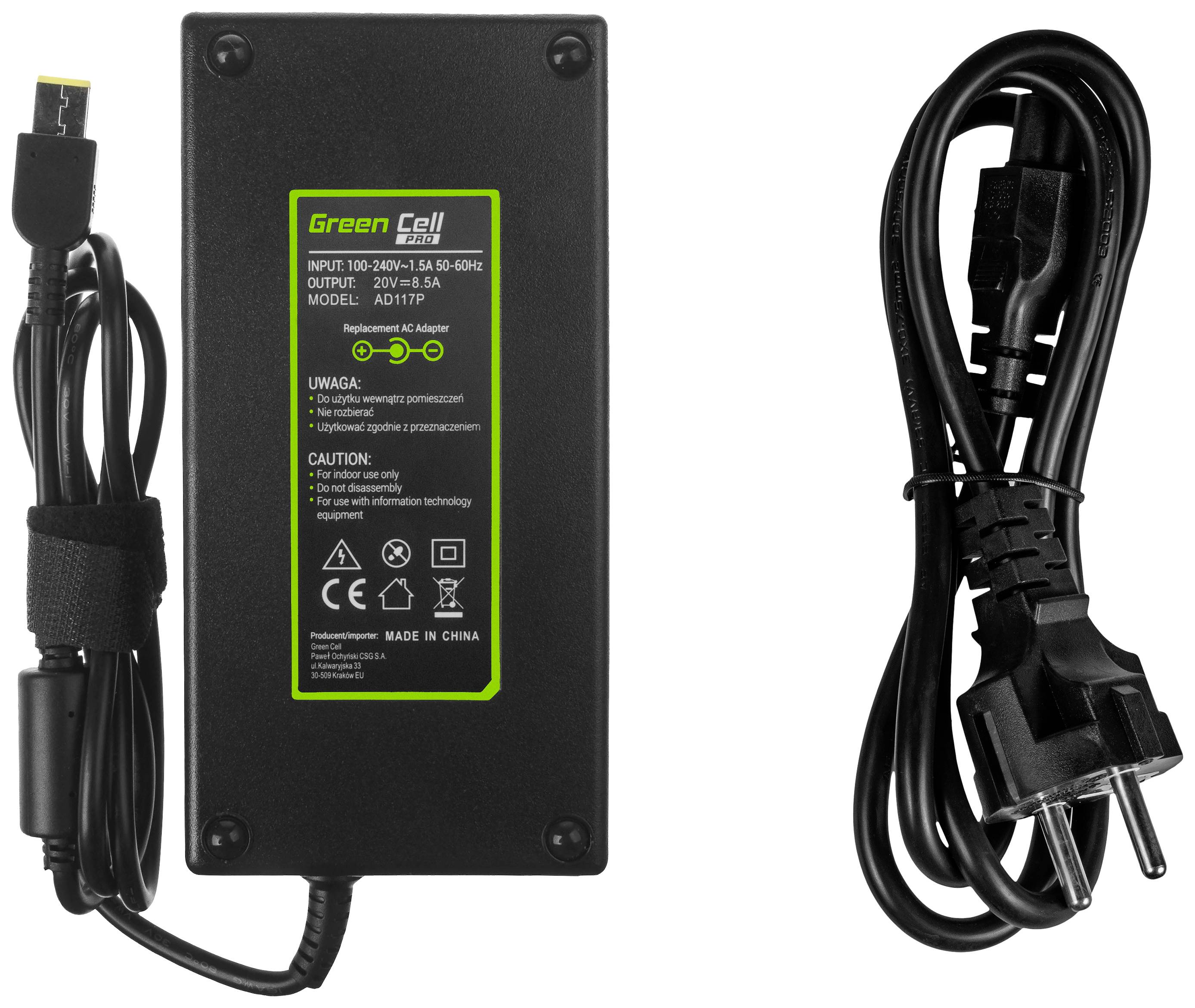 Адаптер живлення для ноутбука Green Cell GC-AD117P 170 Вт 8,5 A