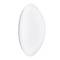 Owalny, biały panel LED zamontowany na ścianie, zapewniający równomierne, bezrefleksowe oświetlenie.