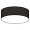 Duża, okrągła, czarna lampa sufitowa o nowoczesnym designie, która równomiernie rozświetla pomieszczenie. Idealna do salonu lub biura.